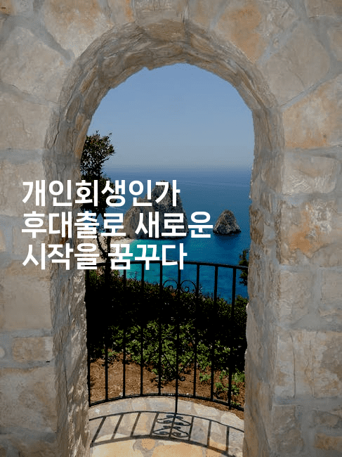 개인회생인가 후대출로 새로운 시작을 꿈꾸다-꿈꾸미