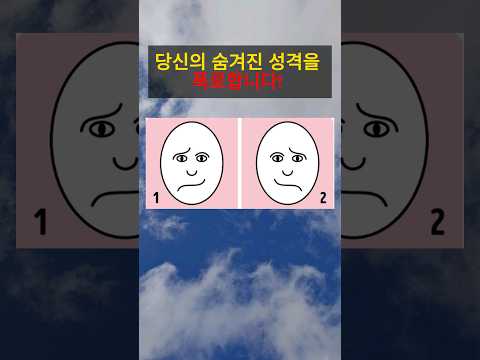 숨겨진 본인 성격을 알아보세요 #성격테스트