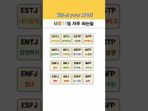 MBTI별 자주 하는 말