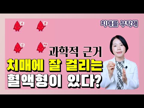 치매에 잘 걸리는 혈액형이 있다? - 이은아의 치매를 부탁해