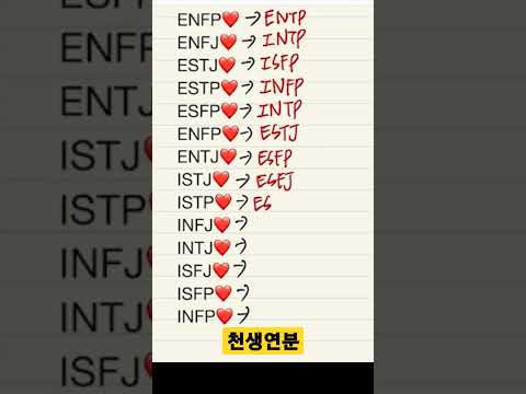 MBTI 성격 궁합 #shorts