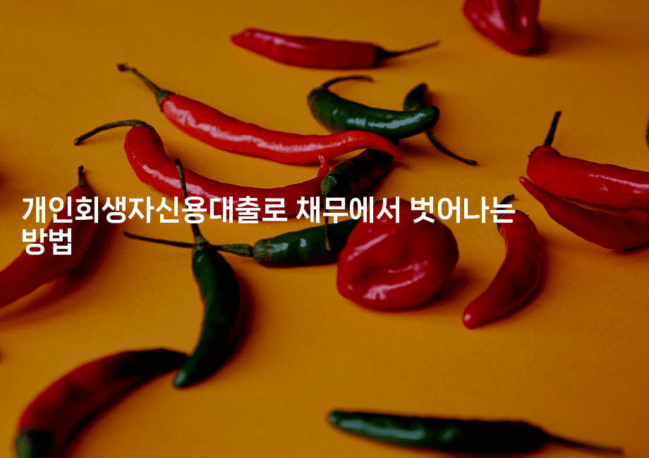 개인회생자신용대출로 채무에서 벗어나는 방법-꿈꾸미