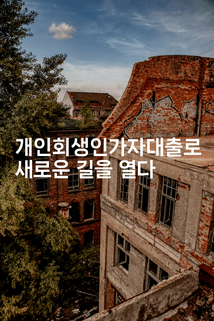 개인회생인가자대출로 새로운 길을 열다-꿈꾸미